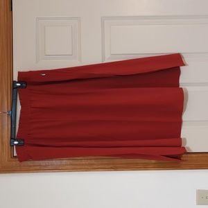 Women's red skirt midi